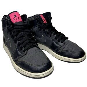 Nike Air Jordan 1 Black Pink High-Top Sneakers Running Shoes Activewear 3.5Y